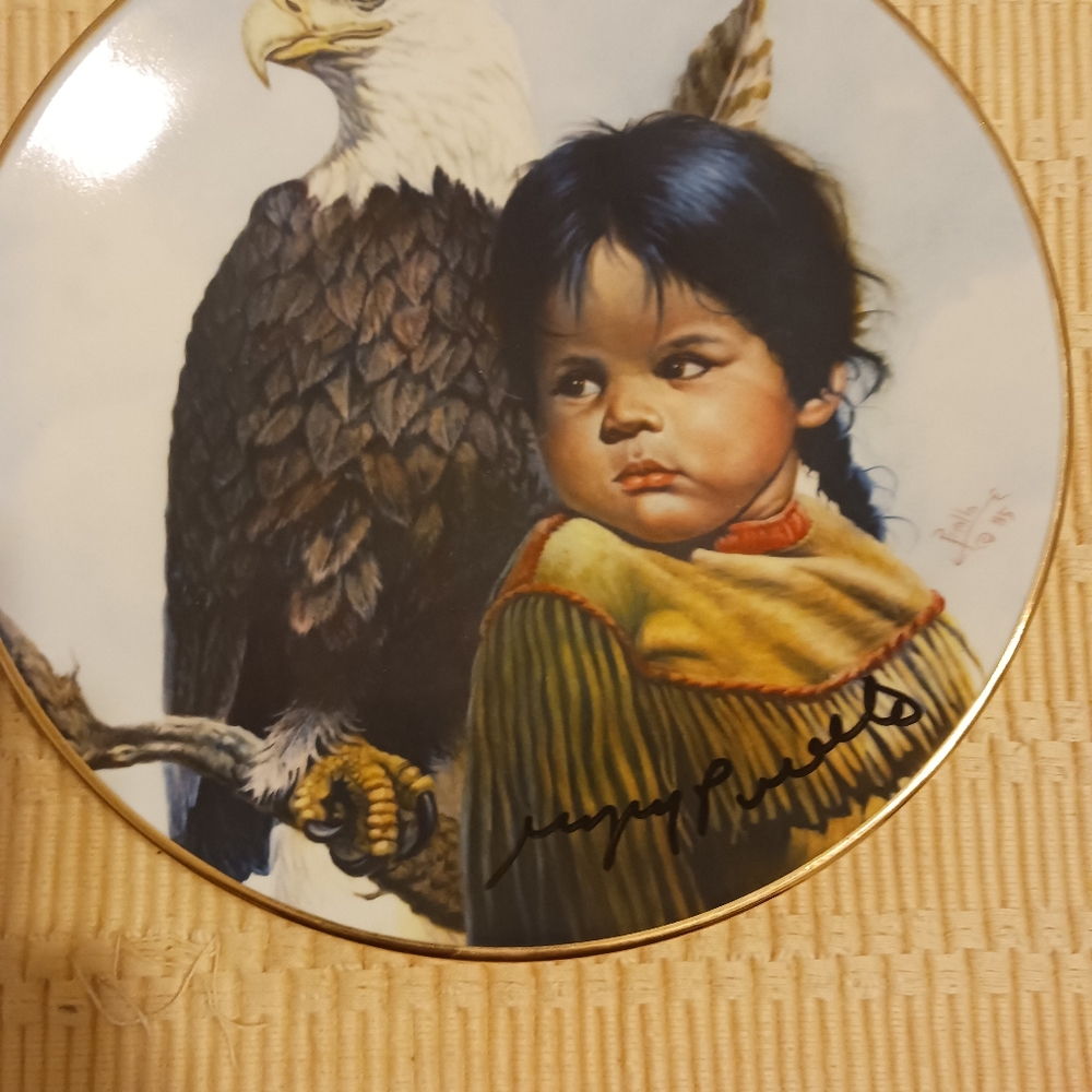 Vintage Brave & Free Collectible Plate